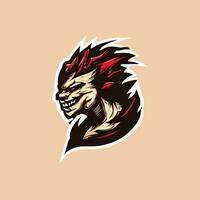 asiatico Drago esport portafortuna logo illustrazione vettore