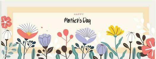 La madre di giorno striscione, manifesto, saluto carta, sfondo design con bellissimo fiorire fiori. vettore illustrazione.