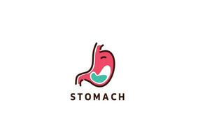 stomaco logo vettore icona illustrazione con salutare amore