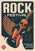 roccia Festival di pesante musica manifesto vettore