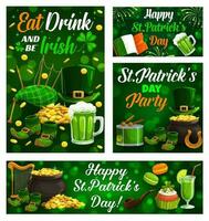 st patrick giorno citazioni, irlandesi trifoglio trifoglio vettore