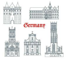 Germania punto di riferimento edifici icone, dusseldorf vettore