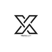 elegante lettera X linea arte creativo gli sport attività commerciale monogramma logo. X logo. X gioco logo vettore