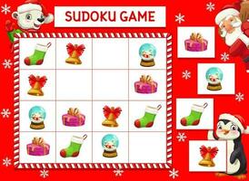 bambini gioco vettore enigma con Natale personaggi