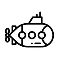 sottomarino linea stile icona, vettore icona può essere Usato per mobile, ui, ragnatela