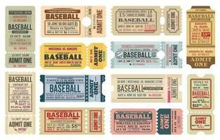 Vintage ▾ Biglietti su baseball gioco vettore modelli