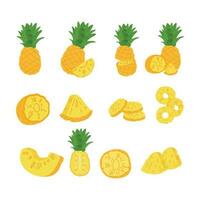 mano disegnato ananas illustrazione isolato su bianca sfondo. fresco estate frutta illustrazione. vettore