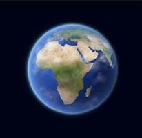 realistico terra globo, 3d pianeta di solare sistema vettore