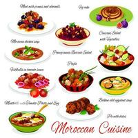 marocchino cucina ristorante pasti vettore