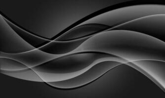 astratto bicchiere curva onda sovrapposizione su grigio design moderno lusso futuristico creativo sfondo vettore