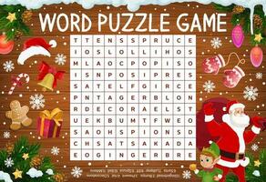 allegro Natale parola puzzle, cruciverba o enigma vettore