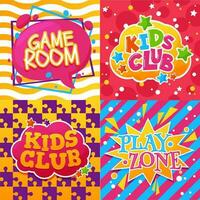 bambini club, gioco camera, giocare zona vettore