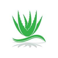 aloe Vera logo icona design simbolo bellezza vettore