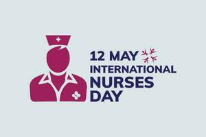12 Maggio internazionale infermieri giorno. vettore