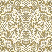 Vector seamless pattern con dettagliati elementi floreali