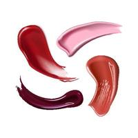 sbavature di rossetto isolate su bianco vettore