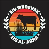 eid al-Adha camicia, contento eid al adha maglietta, musulmano vacanze accoppiamento magliette, regalo idea per musulmano amico, capra eid camicia, eid vibrazioni maglietta, eid mubarak camicie, Ramadan mubarak tee, religioso camicia. vettore