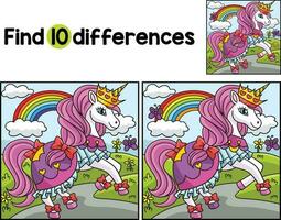 unicorno Principessa trova il differenze vettore