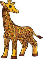 madre giraffa cartone animato colorato clipart vettore