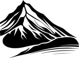 montagna - minimalista e piatto logo - vettore illustrazione