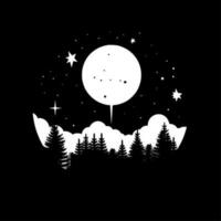 notte cielo - minimalista e piatto logo - vettore illustrazione