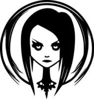 goth - nero e bianca isolato icona - vettore illustrazione