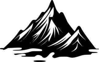 montagna, minimalista e semplice silhouette - vettore illustrazione