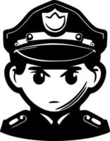 Polizia Stradale, minimalista e semplice silhouette - vettore illustrazione