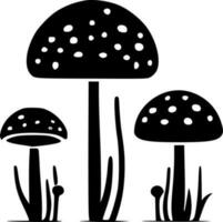 funghi - minimalista e piatto logo - vettore illustrazione