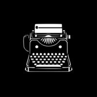 macchina da scrivere - minimalista e piatto logo - vettore illustrazione
