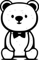 orsacchiotto orso - minimalista e piatto logo - vettore illustrazione