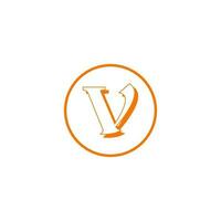 lettera v logo design vettore