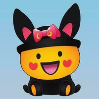 emoji chibi carino anime gatto facce, divertente kawaii gattino. vettore illustrazione emoticon