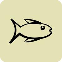 icona pesca. adatto per formazione scolastica simbolo. mano disegnato stile. semplice design modificabile. design modello vettore