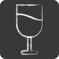icona vino. adatto per formazione scolastica simbolo. gesso stile. semplice design modificabile. design modello vettore