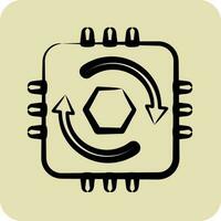 icona temporale ciclo consistenza. relazionato per macchina apprendimento simbolo. mano disegnato stile. semplice design modificabile vettore