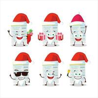 Santa Claus emoticon con Riempimento modulo cartone animato personaggio vettore