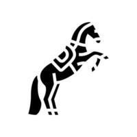circo cavallo carnevale Vintage ▾ mostrare glifo icona vettore illustrazione