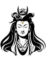 vettore icona di guanyin bodhisattva asiatico divinità
