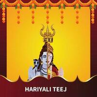 hariyali teej indiano Festival design vettore