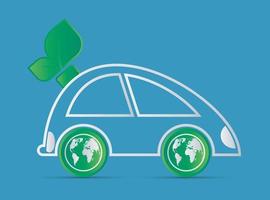 concetto di auto verde ecologico vettore