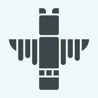 icona totem. relazionato per americano indigeno simbolo. glifo stile. semplice design modificabile vettore