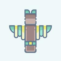 icona totem. relazionato per americano indigeno simbolo. scarabocchio stile. semplice design modificabile vettore