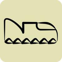 icona calzature. relazionato per americano indigeno simbolo. mano disegnato stile. semplice design modificabile vettore