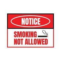 fumo non permesso cartello, nessuna fumo la zona, fumo proibito Qui cartello vettore