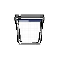 pulito bicchiere contenitore gioco pixel arte vettore illustrazione