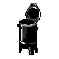 carne fumatore bbq gioco pixel arte vettore illustrazione