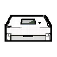 stampante scanner documento gioco pixel arte vettore illustrazione