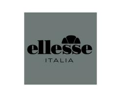 ellesse Italia logo marca Abiti simbolo nero design vettore illustrazione con grigio sfondo