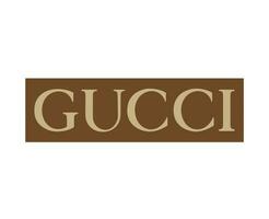 gucci logo marca simbolo nome Marrone design Abiti moda vettore illustrazione